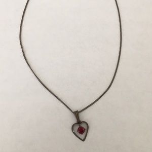 Ruby heart necklace